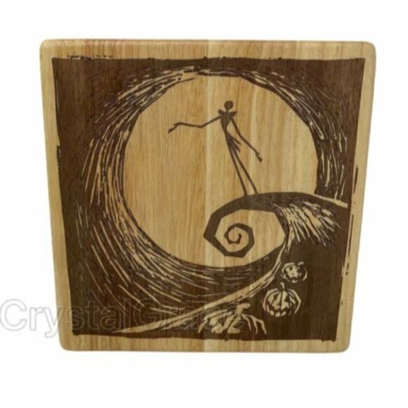 Disney Nightmare Before Christmas Wood Cheese Board And Tools Set Party Jack - Picture 10 of 10